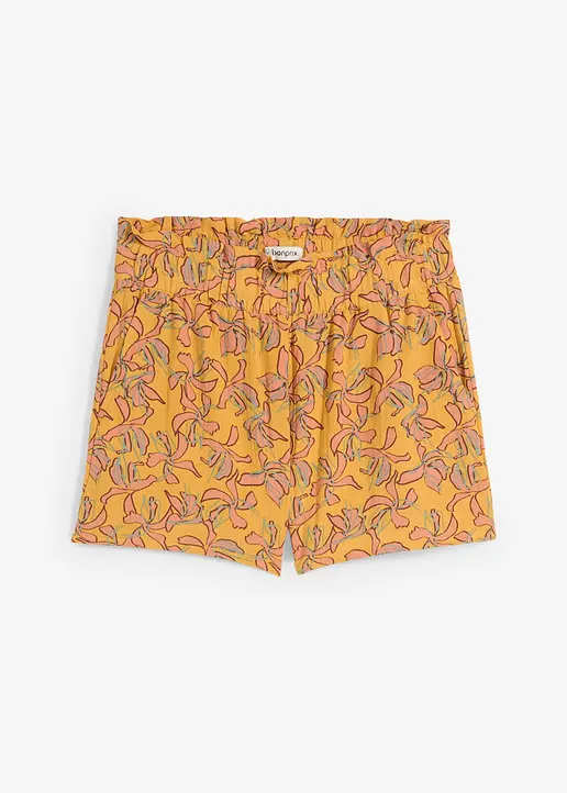 Shorts aus Baumwoll-Viskose Mix in orange von vorne - bonprix