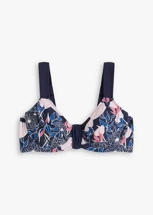 Minimizer Bikini Oberteil in blau von vorne - bonprix