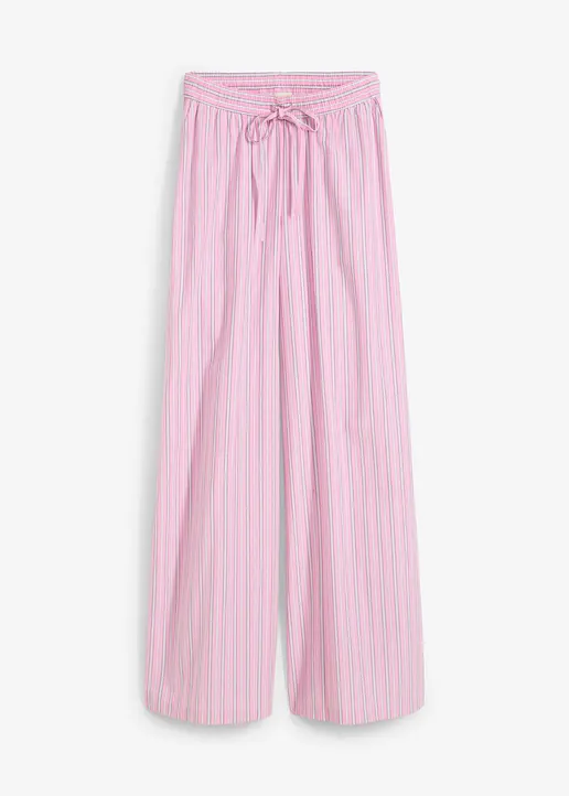 Schlupfhose aus reiner Baumwolle in rosa von vorne - bonprix