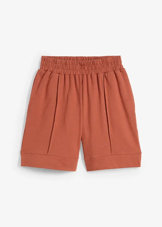 Weite Sweat-Shorts in braun von vorne - bonprix