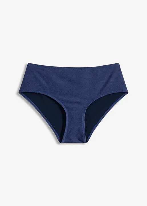 Bikinihose ins Jeansoptik in blau von vorne - bonprix