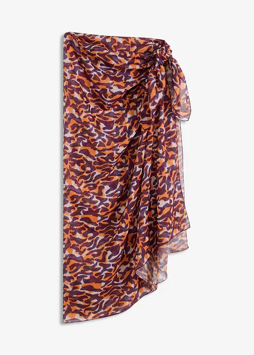 Transparenter Pareo in lila von vorne - bonprix