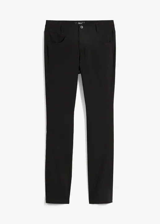 Bengalin-Stretch-Hose, Straight in schwarz von vorne - bonprix