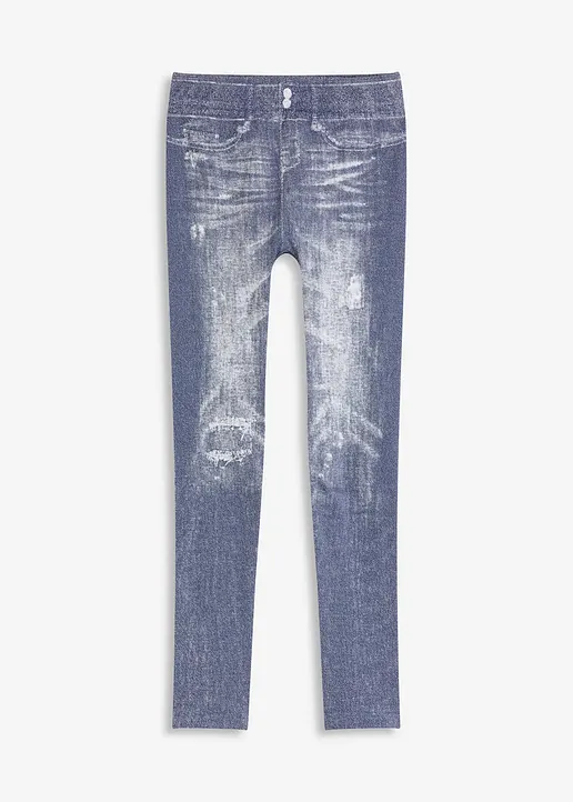 Seamless Leggings mit weicher Innenseite in blau von vorne - bonprix