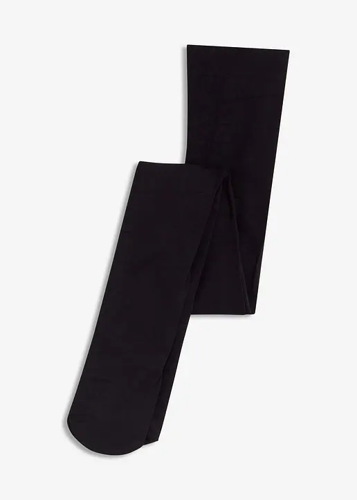 Blickdichte Strumpfhose 100den in schwarz von vorne - bonprix