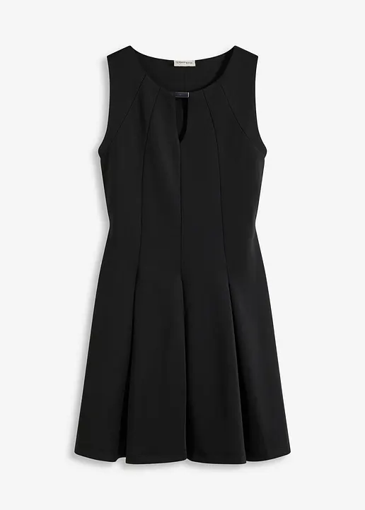 Minikleid mit Accessoire-Detail in schwarz von vorne - bonprix