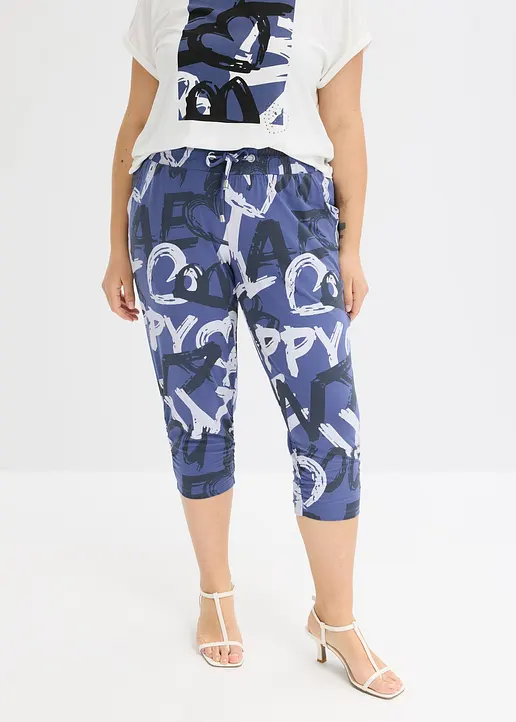 Jersey-Hose in blau von vorne - bonprix