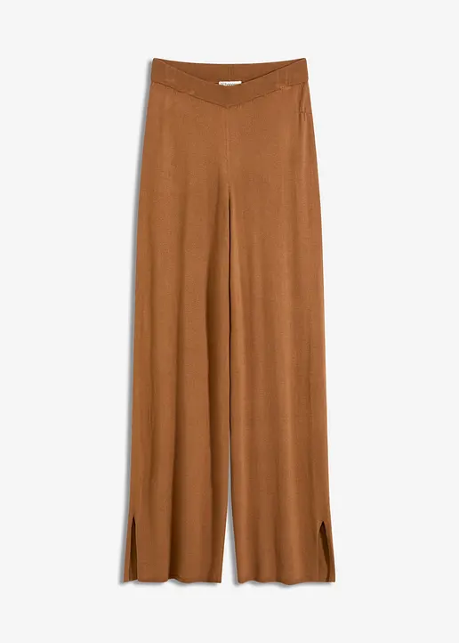 Feinstrickhose in braun von vorne - bonprix