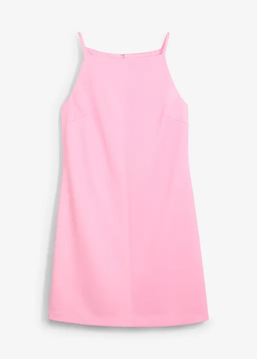 Minikleid aus fließendem Scuba in rosa von vorne - bonprix