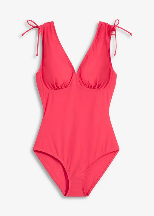 Light Shape-Badeanzug mit breiten Trägern in pink von vorne - bonprix
