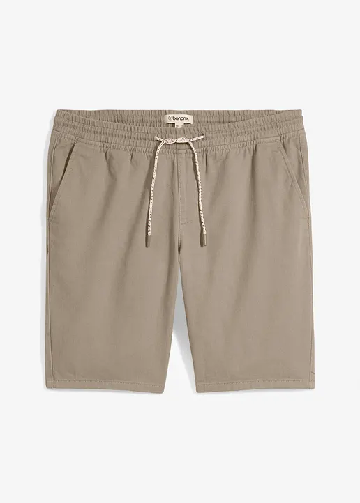 Schlupf-Bermuda aus reiner Baumwolle, Regular Fit in grün von vorne - bonprix
