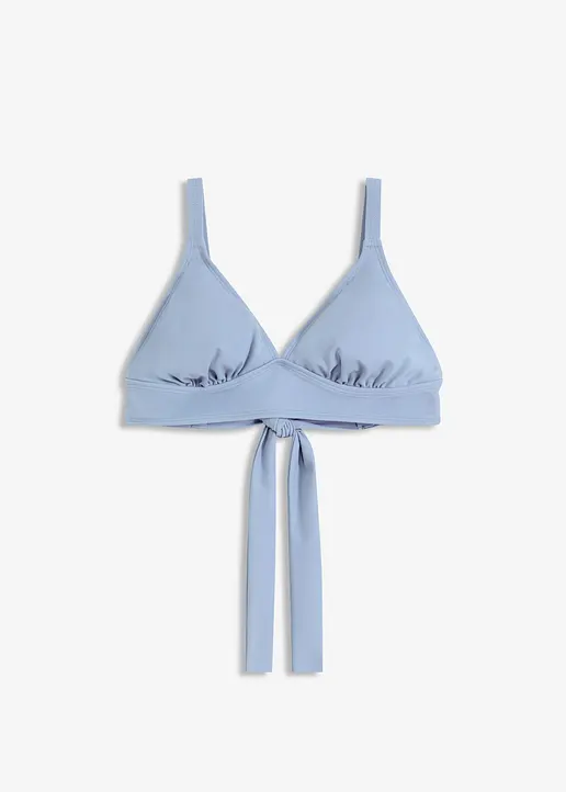 Bikinioberteil mit breitem Bund in lila von vorne - bonprix