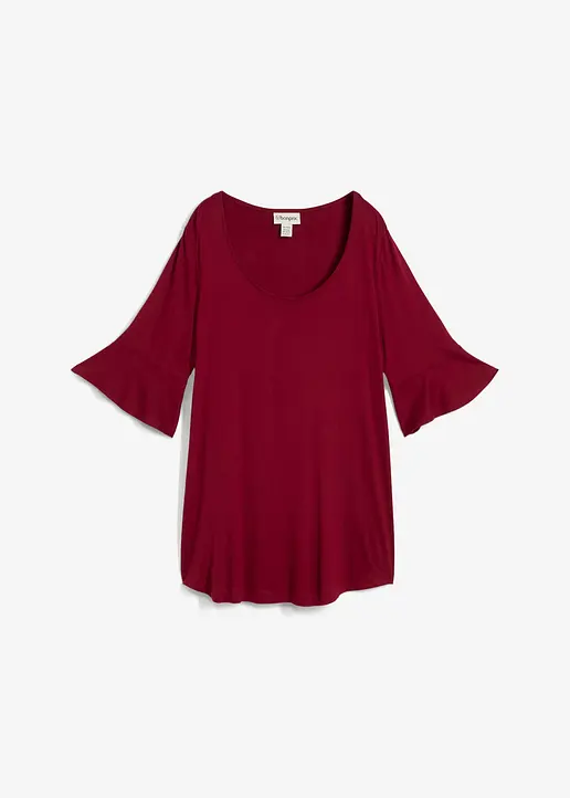 Shirt aus softer Viskose in rot von vorne - bonprix
