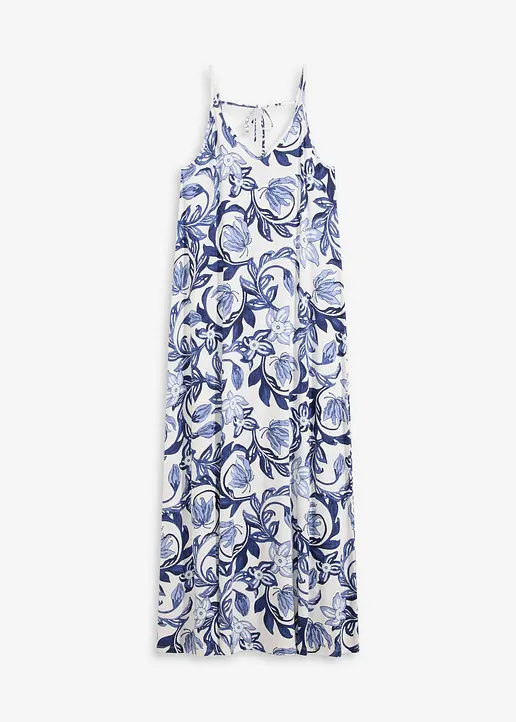 Jerseykleid aus softem Viskose-Mix in weiß von vorne - bonprix