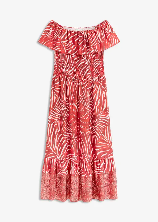 Carmen-Kleid in rot von vorne - bonprix