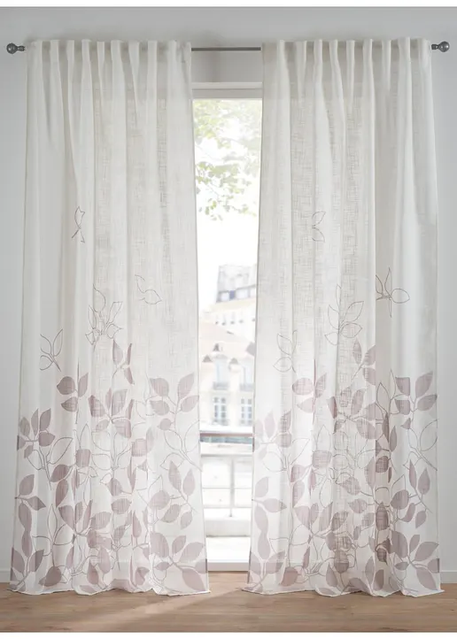 Vorhang mit Struktur (1er Pack) in beige - bonprix