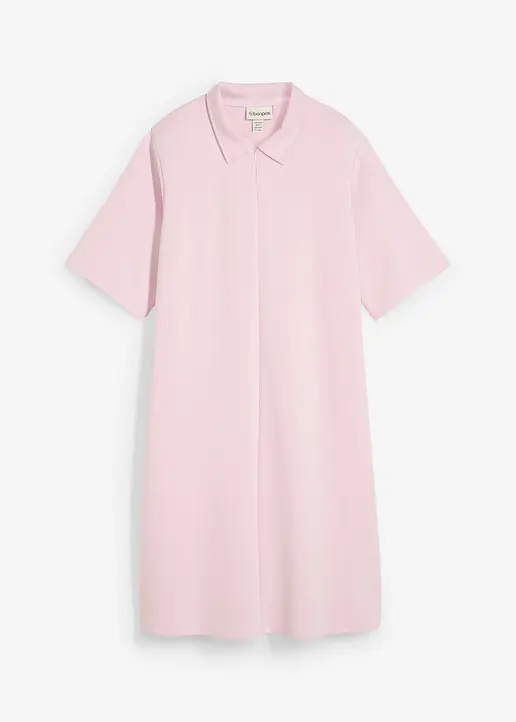 Polokleid aus softem Scuba in lila von vorne - bonprix