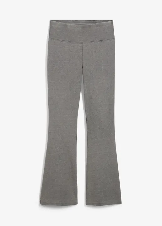 Leggings mit Waschung in grau von vorne - bonprix