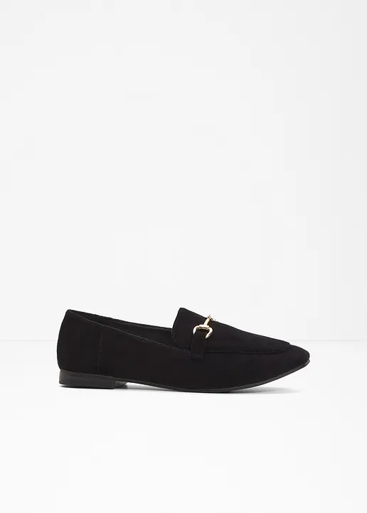 Komfort Loafer in schwarz von vorne - bonprix