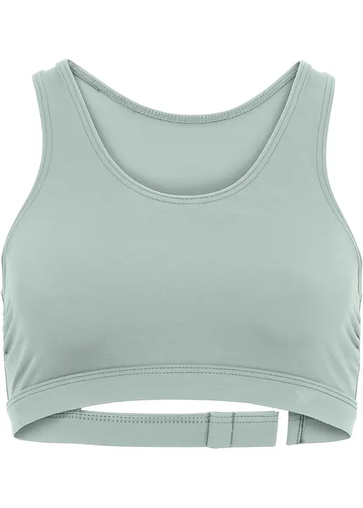 Bustier-Bikinioberteil mit verstellbarer Unterbrust in grau - bonprix