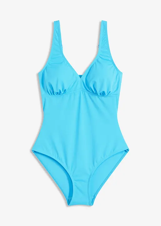 Badeanzug in blau von vorne - bonprix