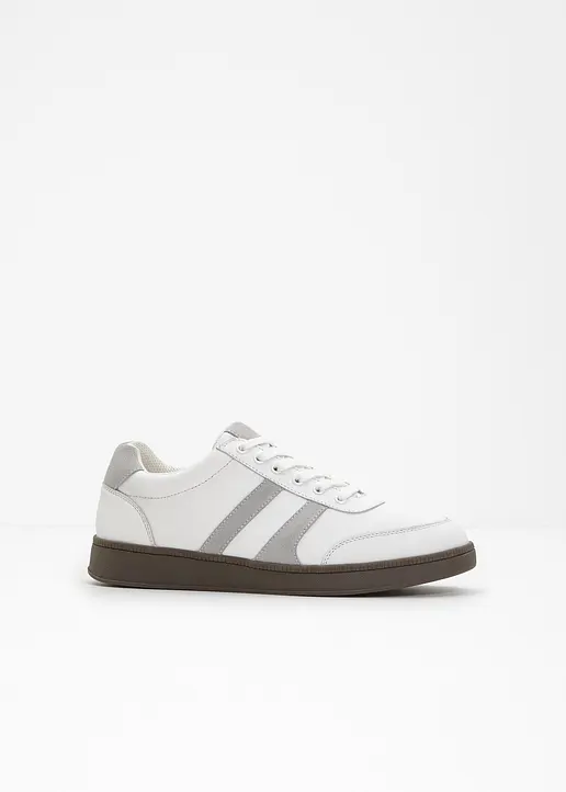 Sneaker aus Leder in weiß - bonprix