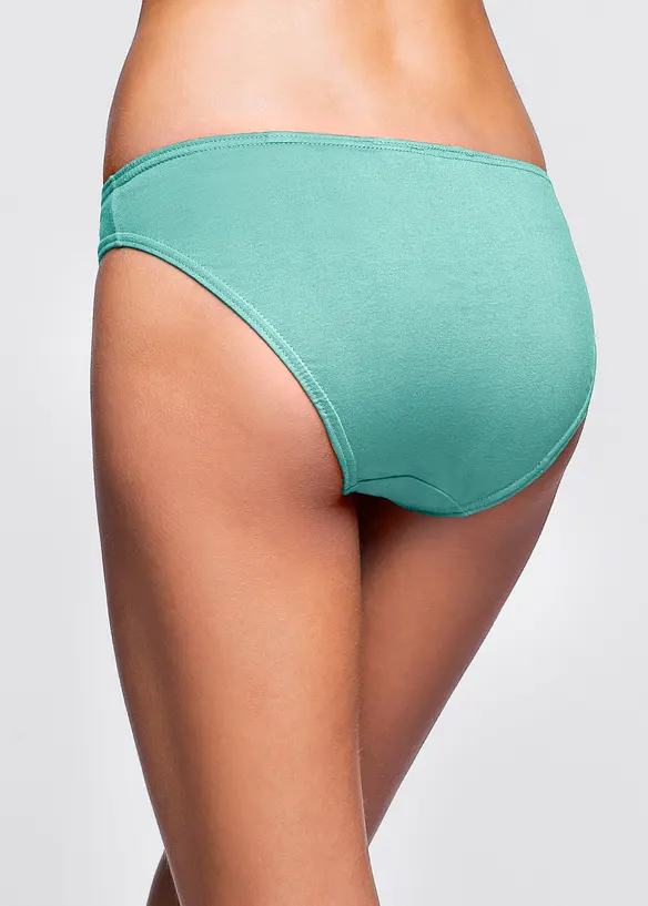 Slip mit weicher Baumwolle (10er Pack) in blau von hinten - bonprix