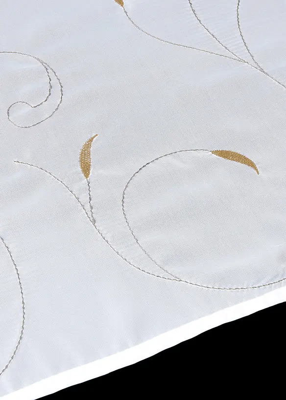 Bestickte Bindegardine Detailaufnahme vom Material - bonprix