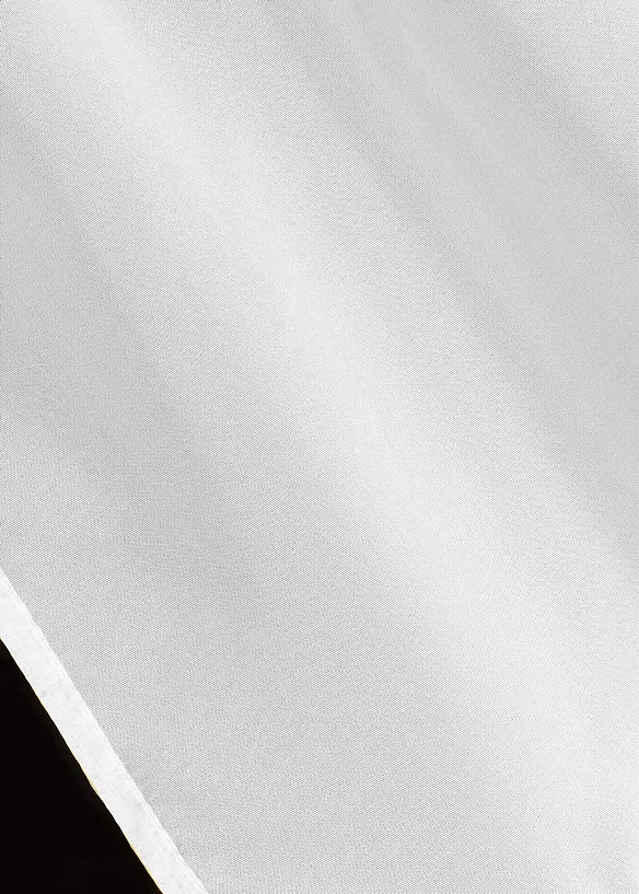 Scheibengardine aus leichtem Voile in weiß Detailaufnahme vom Material - bonprix