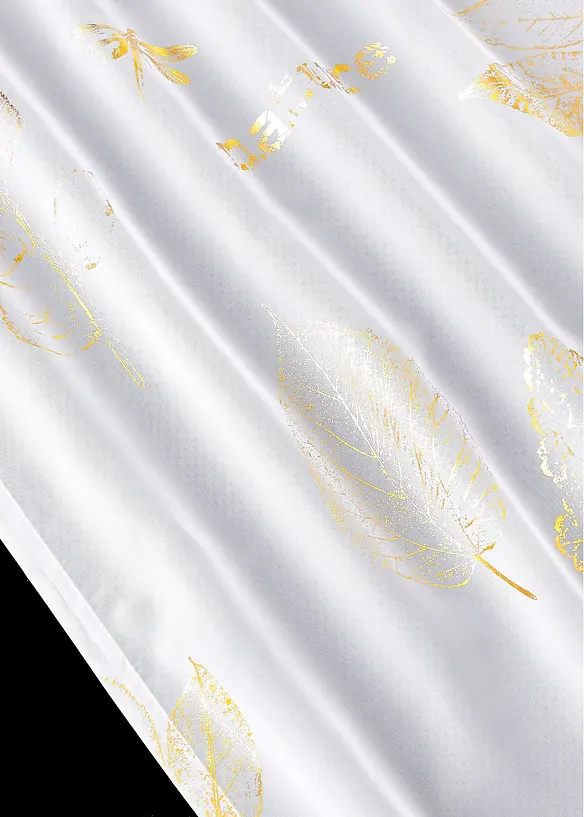 Transparente Gardine aus feinem Voile (1er Pack) in gold Detailaufnahme vom Material - bonprix Transparente Gardine aus feinem Voile (1er Pack) in gold Detailaufnahme vom Material - bonprix