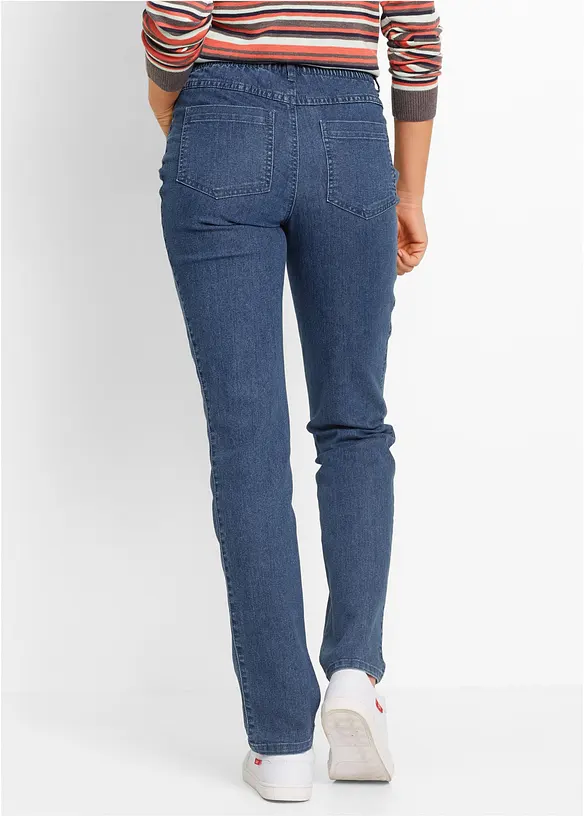 Jeans und Twillhose aus Baumwoll-Mix (2-tlg.Set) in blau von hinten - bonprix Jeans und Twillhose aus Baumwoll-Mix (2-tlg.Set) in blau von hinten - bonprix