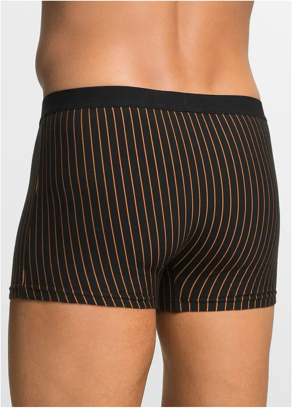 Boxershorts eng mit Baumwolle (3er Pack) in schwarz von hinten - bonprix