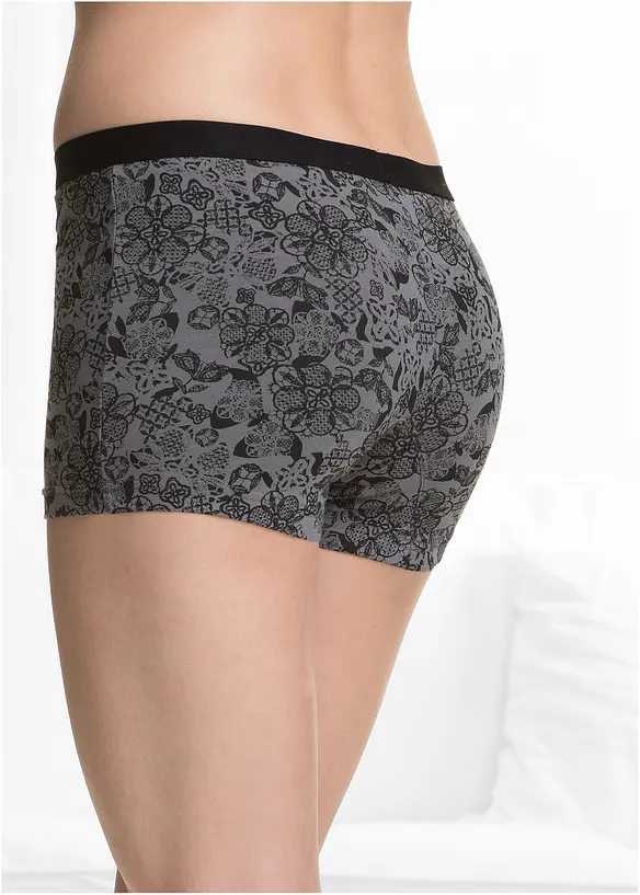 Damen Boxer mit weicher Baumwolle (4er Pack) in lila von hinten - bonprix