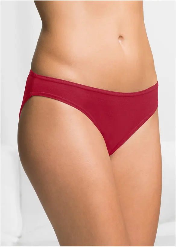 Slip mit weicher Baumwolle (10er Pack) in pink von vorne - bonprix