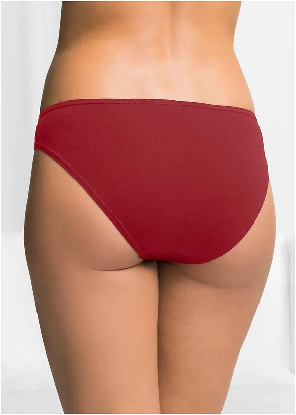 Slip mit weicher Baumwolle (10er Pack) in pink von hinten - bonprix