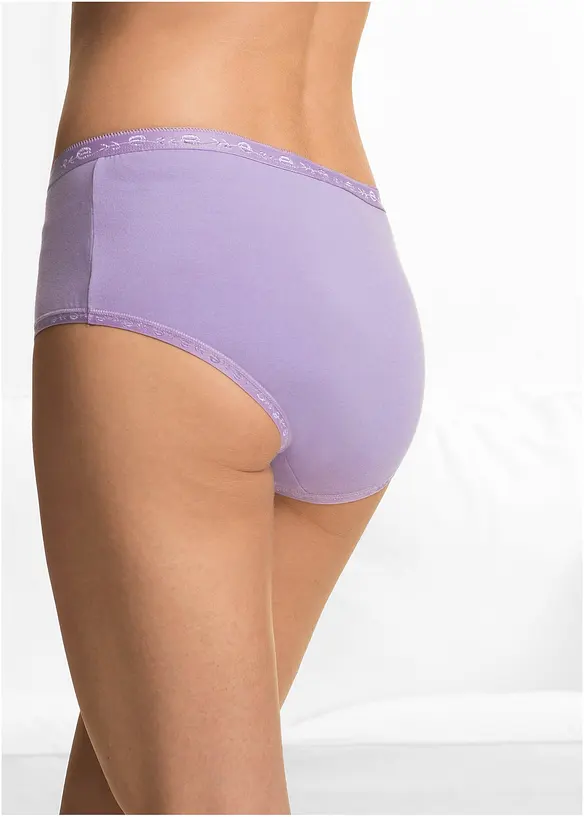 Maxislip  mit weicher Baumwolle (5er Pack) in schwarz von hinten - bonprix