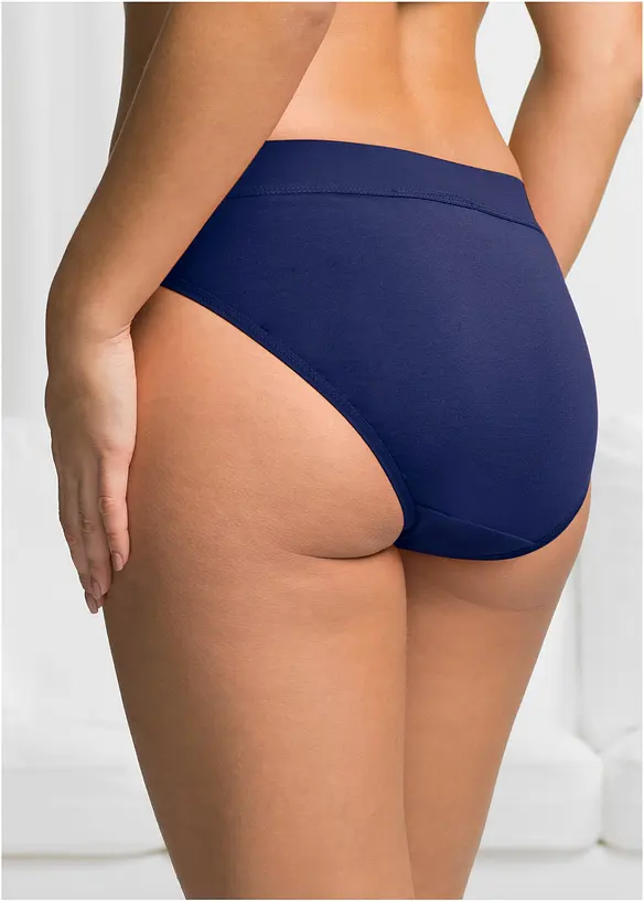 Slip mit weicher Baumwolle (10er Pack) in grün von hinten - bonprix