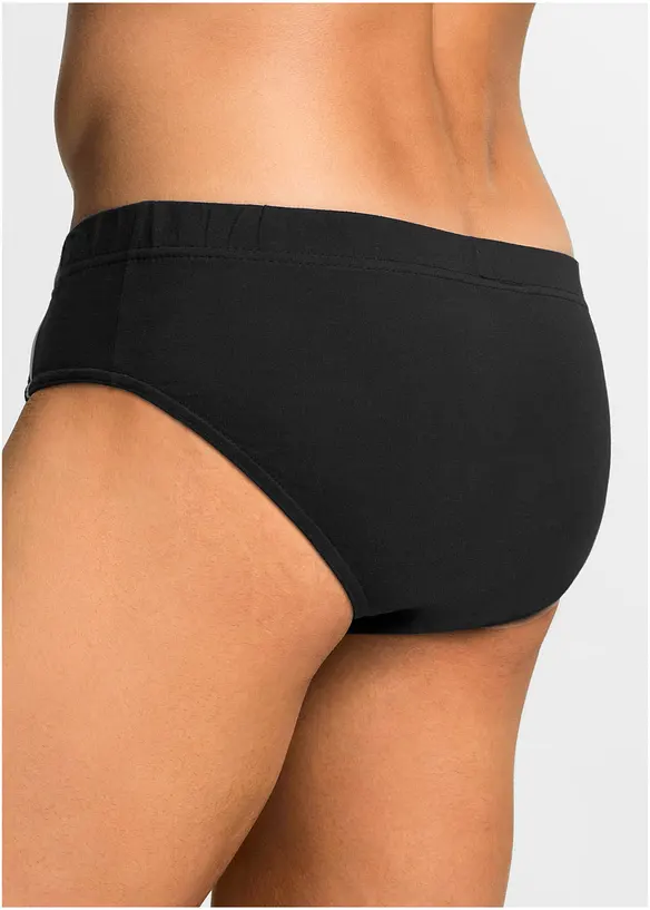 Maxislip mit Baumwolle (5er Pack) in grau von hinten - bonprix