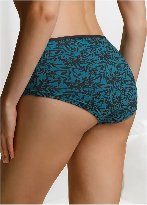 Maxipanty (4er Pack) mit Bio-Baumwolle in schwarz von hinten - bonprix