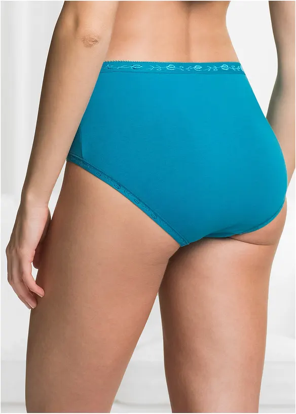 Maxislip  mit weicher Baumwolle (5er Pack) in blau von hinten - bonprix