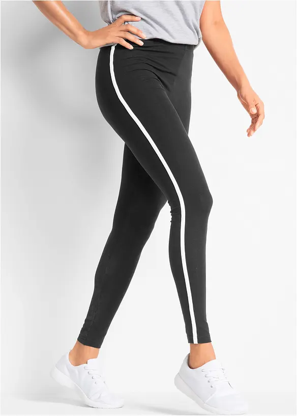 Knöchelfreie Sport-Leggings in schwarz von vorne - bonprix