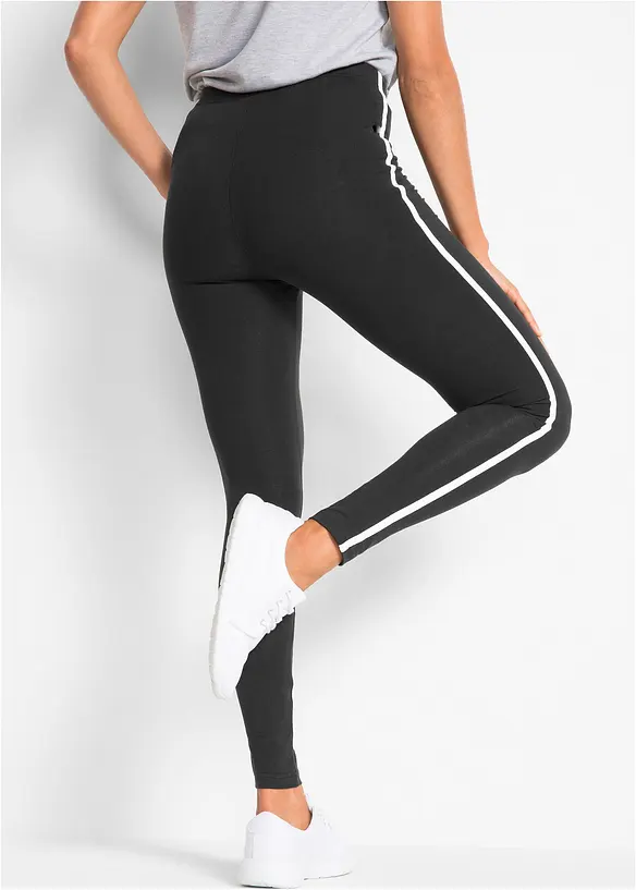 Knöchelfreie Sport-Leggings in schwarz von hinten - bonprix