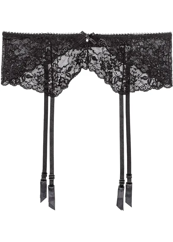 Strapsgürtel in schwarz von vorne - bonprix
