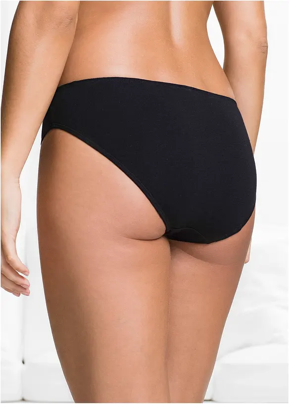 Slip (6er Pack) in schwarz von hinten - bonprix