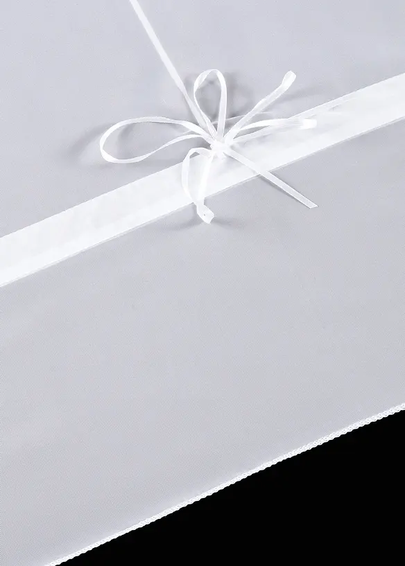 Bändchenrollo in weiß Detailaufnahme vom Material - bonprix
