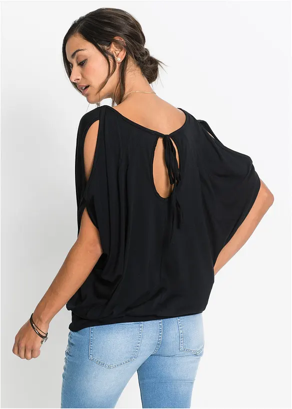 Shirt in schwarz von hinten (im Anschnitt) - bonprix