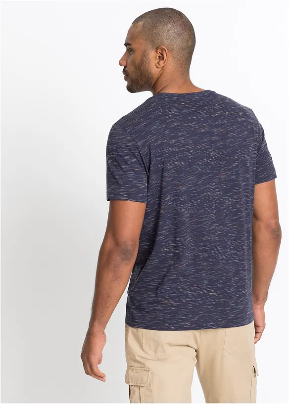T-Shirt in Regular Fit in blau von hinten (im Anschnitt) - bonprix