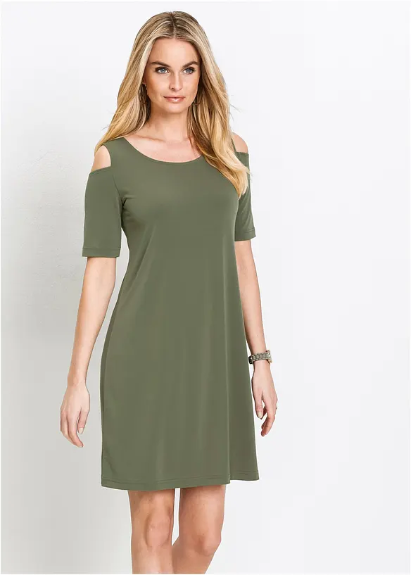 Minikleid in grün von vorne (Totalaufnahme) - bonprix