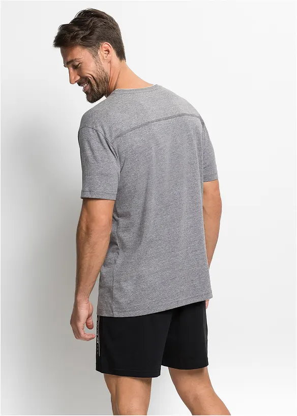 Shorty mit weicher Baumwolle in grau von hinten (Totalaufnahme) - bonprix