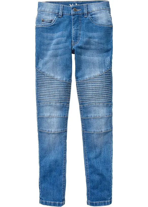 Jungen Stretch-Jeans, Skinny Fit in blau von vorne - bonprix